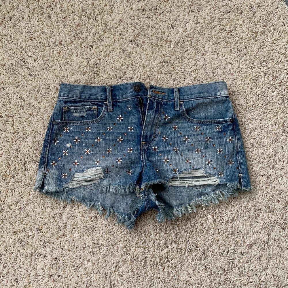 Abercrombie & Fitch Distressed Jean Shorts (New!)